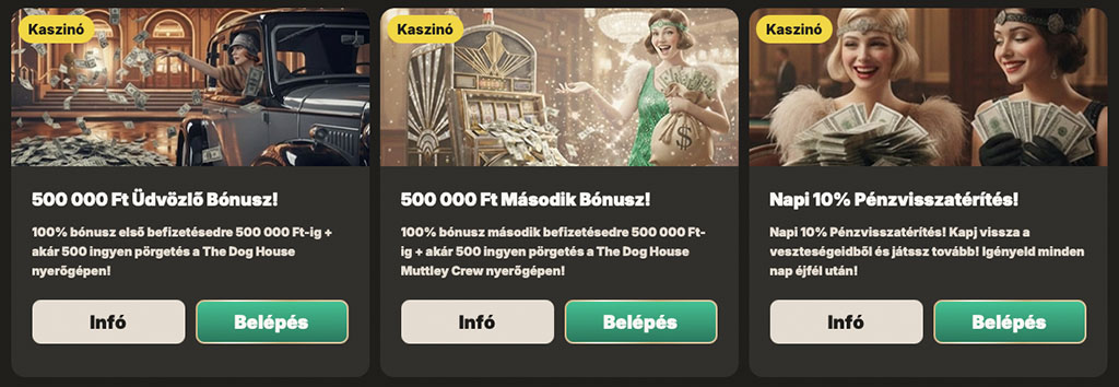 ingyenes pörgetés, Üdvözlő bónusz csomag