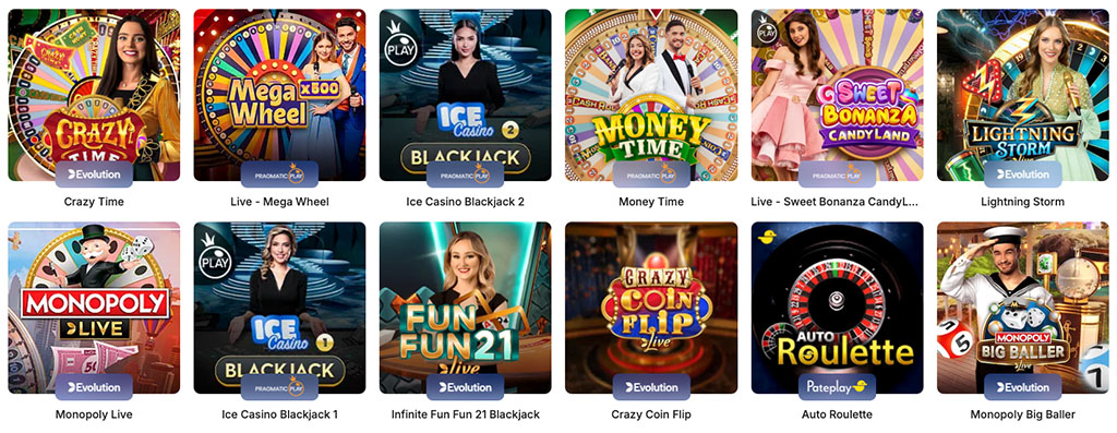 Ice Casino, élő játékok a magyar játékosoknak