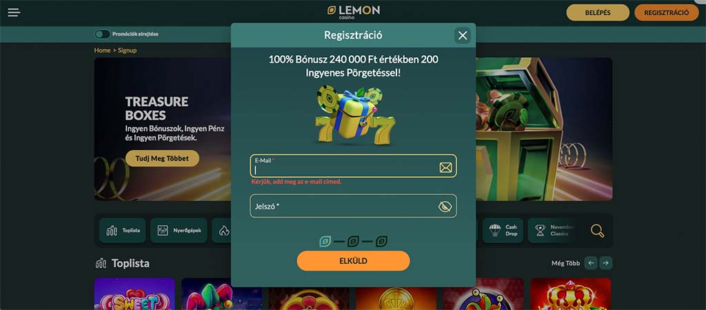 lemon casino, regisztráció, online kaszinó