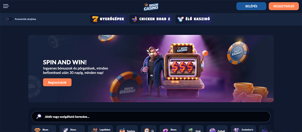 Bison Casino bónuszok és promóciók 2026