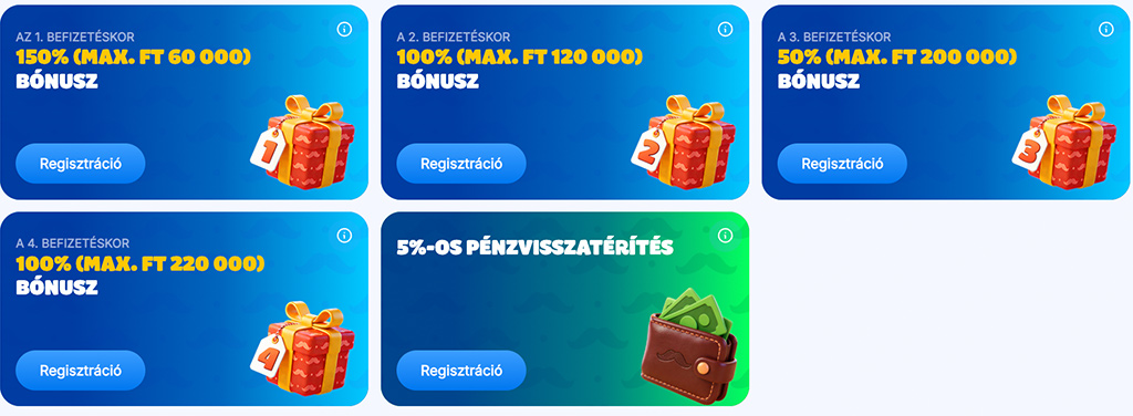 ingyenes pörgetés, bónuszok, Magyar kaszinó