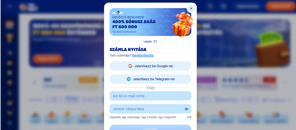 Így regisztrálj a Mr.Bet kaszinó felületére 5 lépésben