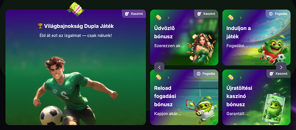 ingyenes pörgetés, üdvözlő bónusz csomag